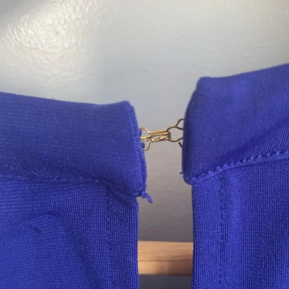 Royal blue shirt with sheer upper chest panel and sleeves. Sz 2x - Picture 5 of 9